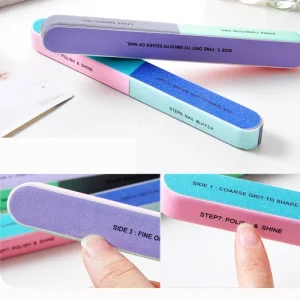 Professional Manicure Pedicure Nail Files Seven Sided Sanding Nail Buffer Block