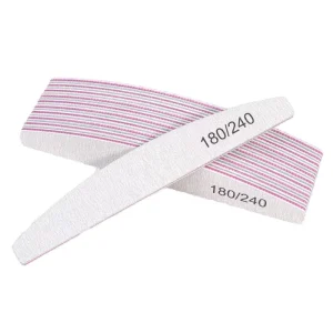Professional Manicure Straight Nail Care Tools Rectangle Grey Buffer Nail Files 80 100 180 Grit Double Side Emery Washable