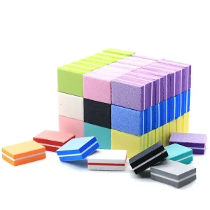 Professional Mini Nail Art Buffer Sandpaper Tool 30pcs Bag Custom Logo Manicure Care File Double Side Grinding Polishing Sponge