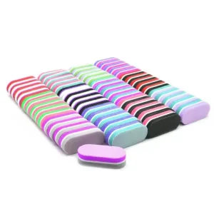 Professional Mini Nail Buffer Block with Double Side Sandpaper File Cute Macaron Color Custom Logo Private Label
