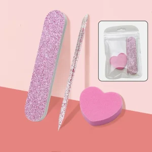 Professional Mini Nail Care Kit with Complete Files and Buffers Sticks for DIY Nail Polish Application