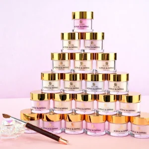 Professional Manicure Acrylic Powder Nail System No Need UV Colorful Fast Dry Long Lasting High Pigment Dip Powder