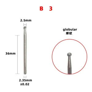 Professional Multiple 3/32″ Shaft Diamond Burs Nail Drill Bits Nail Tools Ball Shape
