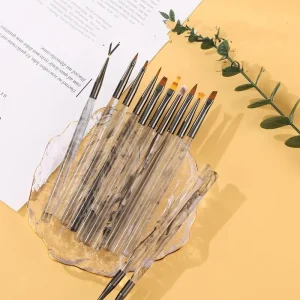 Professional Nail Art Brush Nylon Acrylic Handle Bristles Nail Art Brush for DIY Gel Painting and Beauty Care