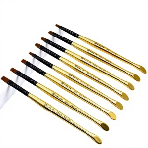 Professional Nail Art Design Brushes Poly Gel Brush Oval Flat Nail Brush #4 #6 #8 #10 for Nail Art Design