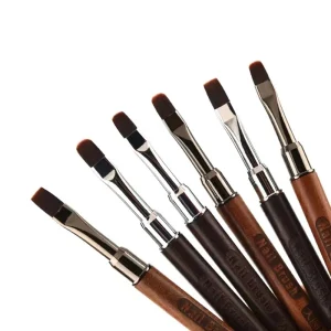 Professional Nail Art Design Brushes Sandalwood Handle Nail Phototherapy Pen Art Tools Gel Builder Brushes Extension Drawing Pen