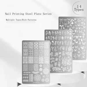 Professional Nail Art Stainless Steel Template Metal Plate Nail Stamper