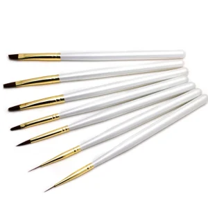 Professional Nail Brush Set High Quality Nail Art Brushes Colorful Wood Handle Manicure Drawing Painting Brushes