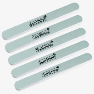 Professional Nail Buffer Personalized Green Emery Board Double Sided Stainless Steel Straight Quick Shine Nail File