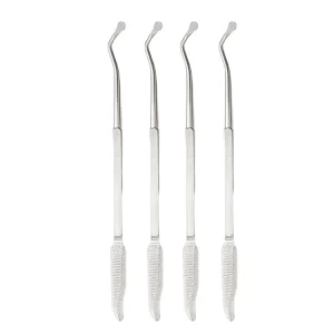 Professional Nail Cleaning Tool Stainless Steel Nail File Cuticle Pusher Nail Buffer