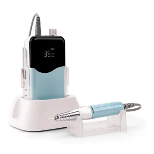 Professional Nail Drill Machine 35000RPM Desktop Portable Cordless Rechargeable Manicure Electric File Nails for Salon