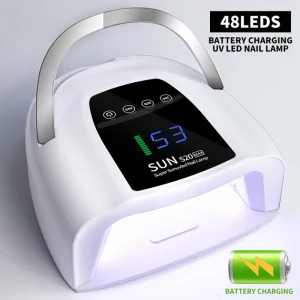 Professional Nail Dryer S20 Rechargeable UV LED Nail Art Lamp with 48 LEDs and Motion Sensing for Cure Gel Polish