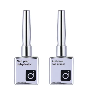 Professional Nail Factory 15ML Fast air Dry Private Label Free Sample Acid free Nail Primer Nail Prep Dehydrator Gel Kit