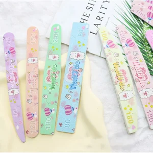 Professional Nail File Cartoon UV Print Washable Sandy Nail File Smooth Manicure Rubbing Sponge Nail Buffer File