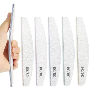 Professional Nail File and Buffer Set Natural Manicure Polisher Washable Double Sided Nail File Pink