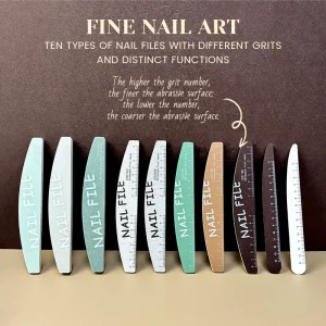 Professional Nail Files Manicure Set Mix Color Limas 80/100/120/150/180 Grit Sandpaper Double Cuticle Remover Buffer File Emery