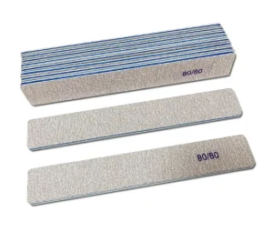 Professional Nail Files Reusable Double Sided Emery Board for Nail (80 80 Grit) Nail Styling Tools for Home and Salon