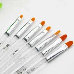 Professional Nail Outline Pens Crystal Engraving Brushes Transparent Painting Brushes Nail Art Acrylic Brushes