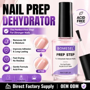 Professional Nail Prep Dehydrator Nail Prep Step Liquid for Natural Nails Gel Polish Acrylic Nails Adhesion Primer OEM