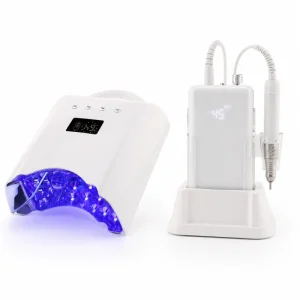 Professional Nail Set Kit With UV Lamp And Drill 78 Watts Rechargeable Nail Lamp And 45000rpm Electric Nail Drill