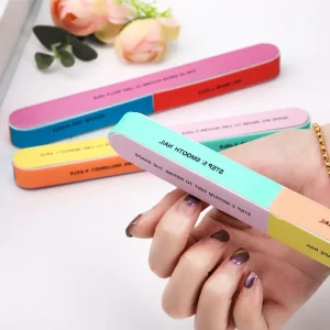 Professional Nail Supplier Nail File Custom Logo and Buffer Double Ended Color Nail Files