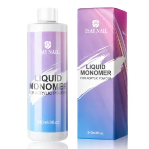 Professional Nail Supplies 240ml Clear Nail Liquid Monomer for Acrylic Powder UV Long Lasting Nail Extension Gel
