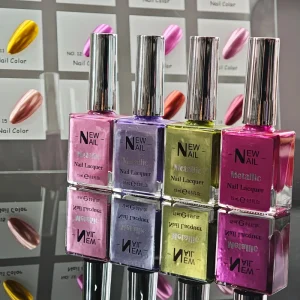 Professional Nail Supplies Glossy Metal Effect Hema Free 12 Colors Long Lasting Nail Art Private Label Gel Nail Polish