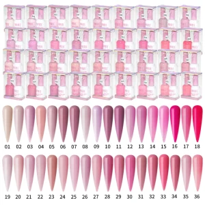 Professional Nail Supplies Matching Collection Private Label 3in1 Matching Acrylic Powder