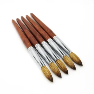 Professional Nails Brush Set Pinceles 100% Pure Kolinsky Nail Acrylic Brush for Nail Art