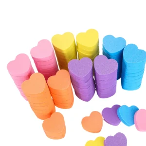 Professional New Heart Shape Black Color Mini Nail Files With Customized Logo Double Sided File and Buffer