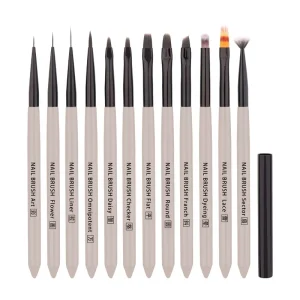 Professional Nylon Hair Nail Painting Brush Acrylic Manicure Nail Liner Brush Nail Art Brushes