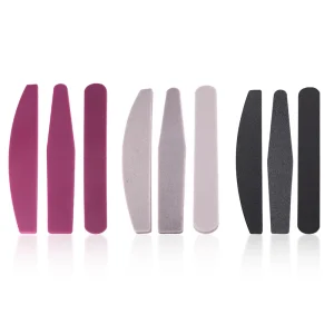 Professional Plastic Manicure Tool with Replaceable Emery Boards Peel and Stick Nail Files Dual Side for Natural Nails