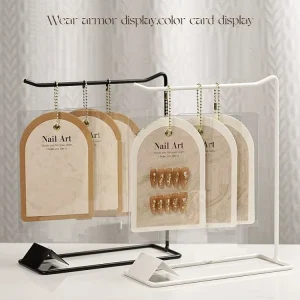 Professional Plastic Nail Tips Display Cards with Japanese Style Convenient Portable Salon Use Nail Art Cardboard Packaging
