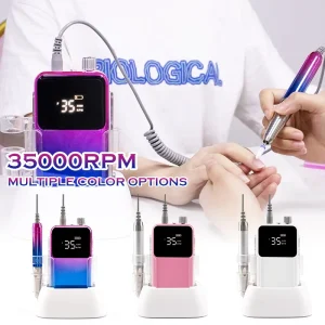 Professional Portable 85W Rechargeable Nail Drill Machine High Speed 35000 RPM Brushed Motor Brand New High Nail Drill Bits