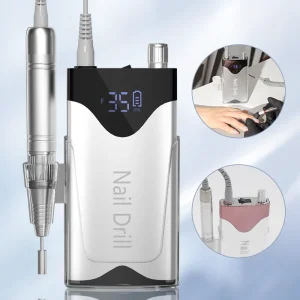 Professional Portable Electric Nail Drill Machine 35000rpm Rechargeable Nail Drill With Brushless Motor