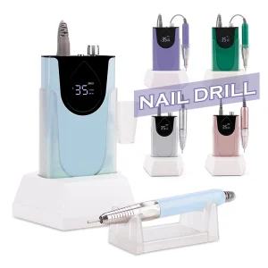 Professional Portable Rechargeable Nail Drill Machine with Low Noise and Nail Drill Bits