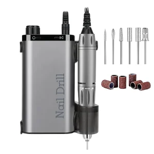 Professional Portable USB Rechargeable Stainless Steel Nail Drill Machine 3 Colors Multifunctional Battery-Operated Manicure