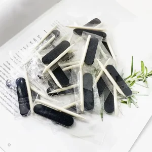 Professional Press on Nail Tools Individual Wrapped Wooden Cuticle Sticks Pusher With Mini Files Sets
