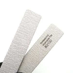 Professional Rectangle Shape File Zebra White Square 80/100 Custom Nail File OEM Washable Nail Files