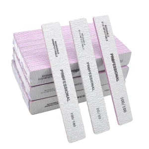 Professional Rectangular Washable EVA Sponge Nail File 80 100 100 180 Thickened Double sided Grinding Manicure square Nail File