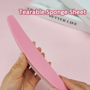 Professional Replaceable Sponge Nail File Tear Off Replacement Sandpaper Nail Buffer for Gel Nails Polishing