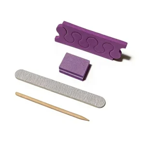 Professional Reusable EMERY Double Sided Nail File Buffer Kit 4 Piece Manicure Pedicure Set for Salon and Home Use
