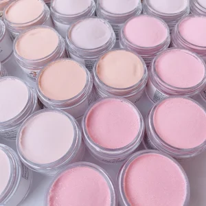 Professional Salon Quality Non Toxic Long Lasting Nude Pink Clear Acrylic Powder for Nails Cover Glitter Nail Supplies