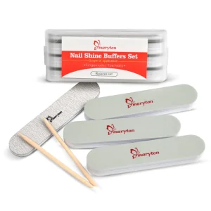 Professional Salon Tools Disposable Manicure Nail Set Nail File Wooden Stick Shiny Buffer