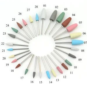 Professional Silicone Nail Drill Milling Drill Bits Files Burr Buffer for Electric Machine Nail Art Grinder Cuticle Cutter Tools