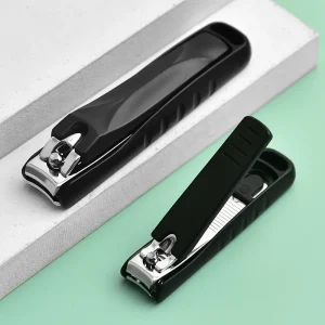 Professional Splash Proof Nail Cutter Manicure Pedicure Portable Outdoor Black Nail Clipper Korea