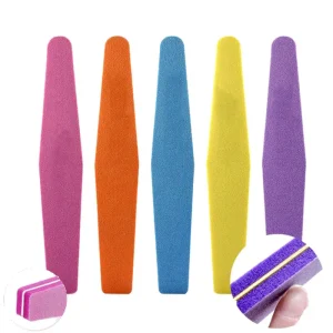 Professional Sponge Nail for Files Rhombus Style Nail Art Sanding Buffing Manicure Tools Polish Buffer Removal Emery Tools