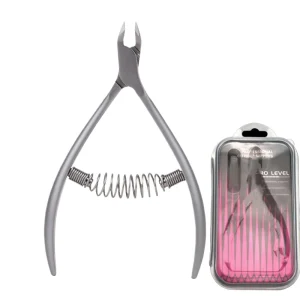 Professional Stainless Steel Curved Cuticle Nippers Double Spring Toe Finger Nail Plier Beauty Tool Wide Jaw Opening