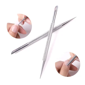 Professional Stainless Steel Cuticle Pusher Remover Tool Nail Art Double Side Manicure Nail Art Tools