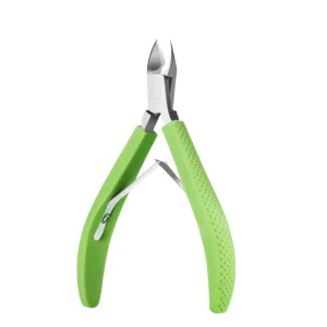 Professional Stainless Steel Dead Skin Remover Anti Slip Silicone Handle Cuticle Trimming Tool For Fingernails